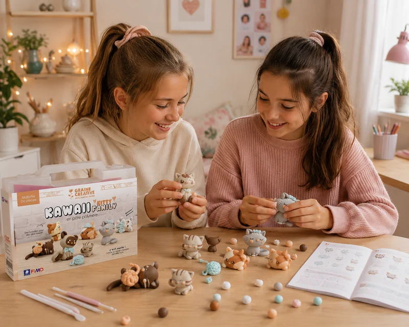 Kit FIMO Kawaii Chats – Créez d’Adorables Figurines en Pâte Polymère