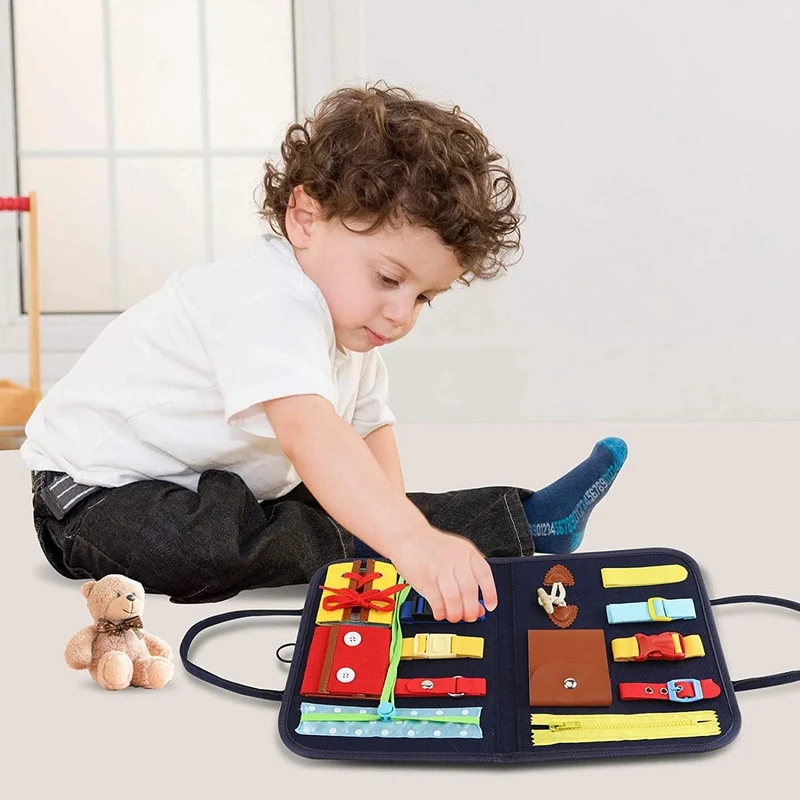 Tableau d'activités Montessori / Livre silencieux – Motricité fine & entraînement quotidien | Inspiré Montessori