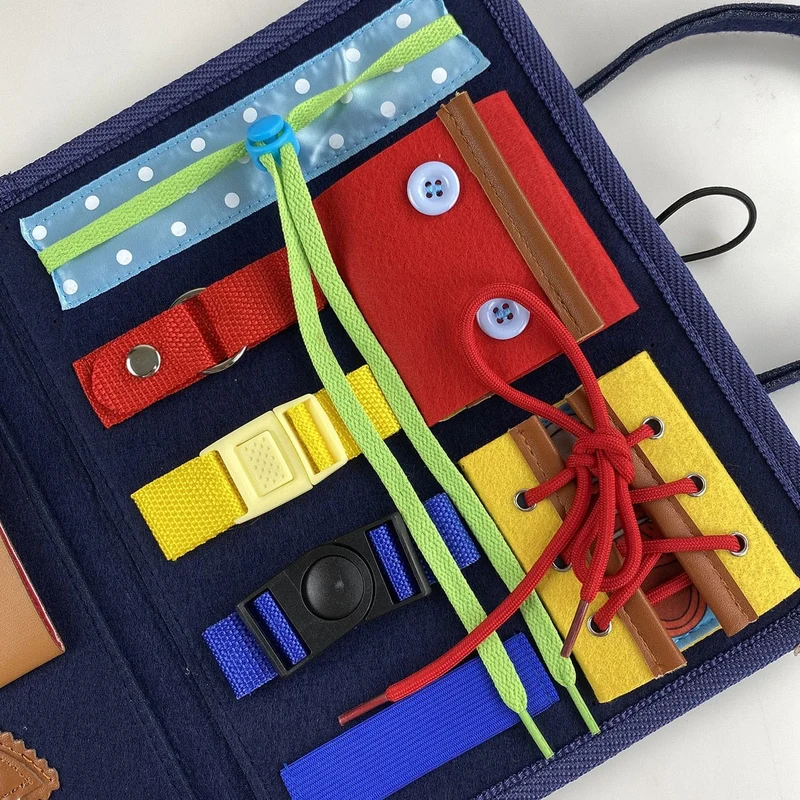 Tableau d'activités Montessori / Livre silencieux – Motricité fine & entraînement quotidien | Inspiré Montessori