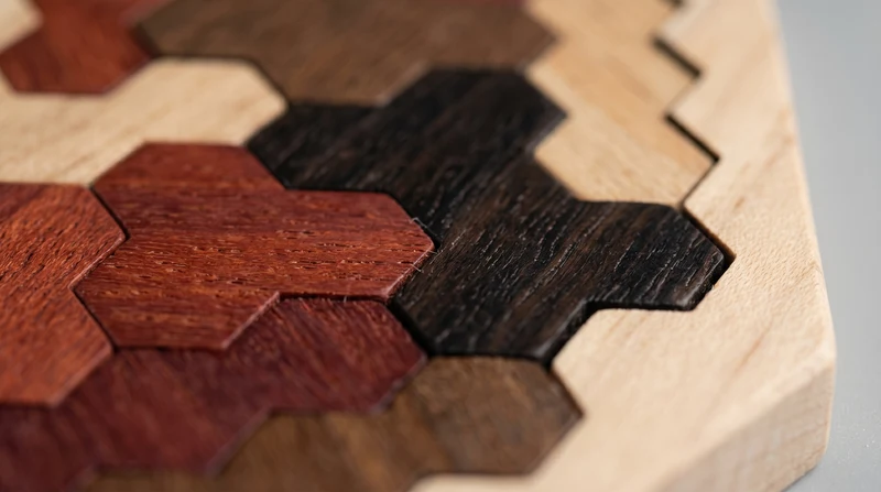 Tangram Hexagone en Bois Montessori Puzzle