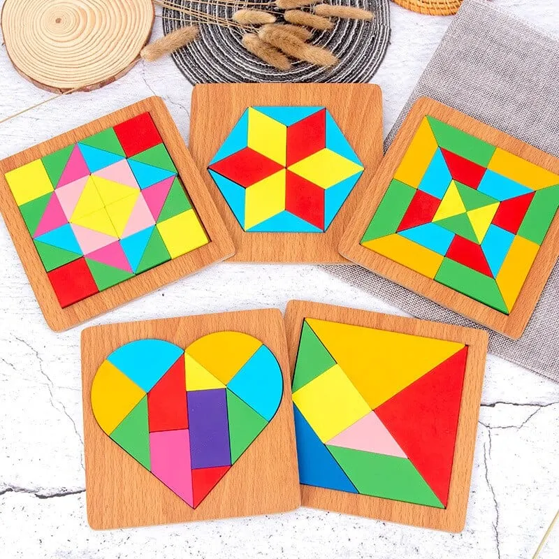 Puzzle Tangram Montessori Formes Géométriques