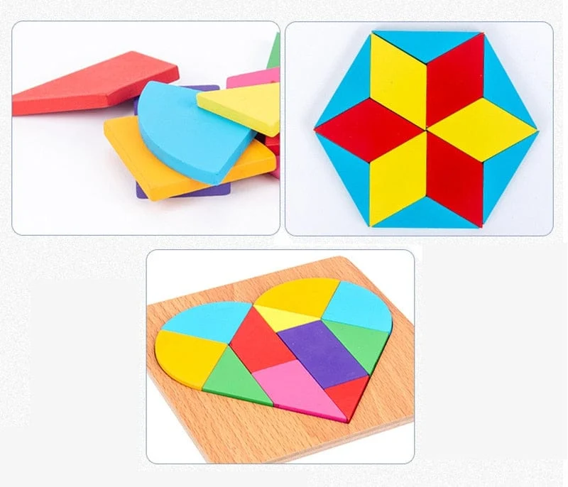Puzzle Tangram Montessori Formes Géométriques
