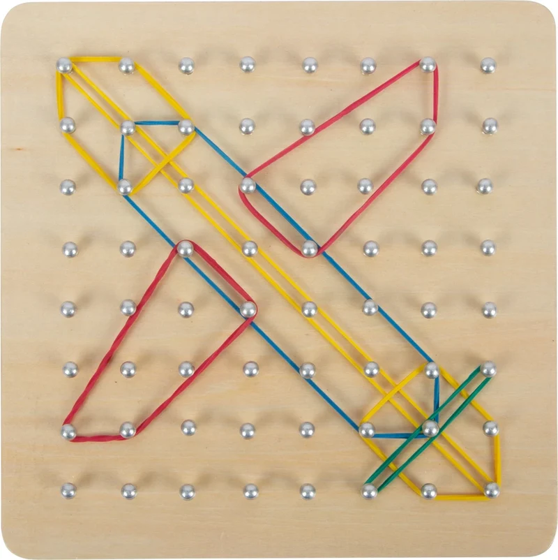 Géoboard Montessori en Bois — Géoplan 72 Élastiques Small Foot