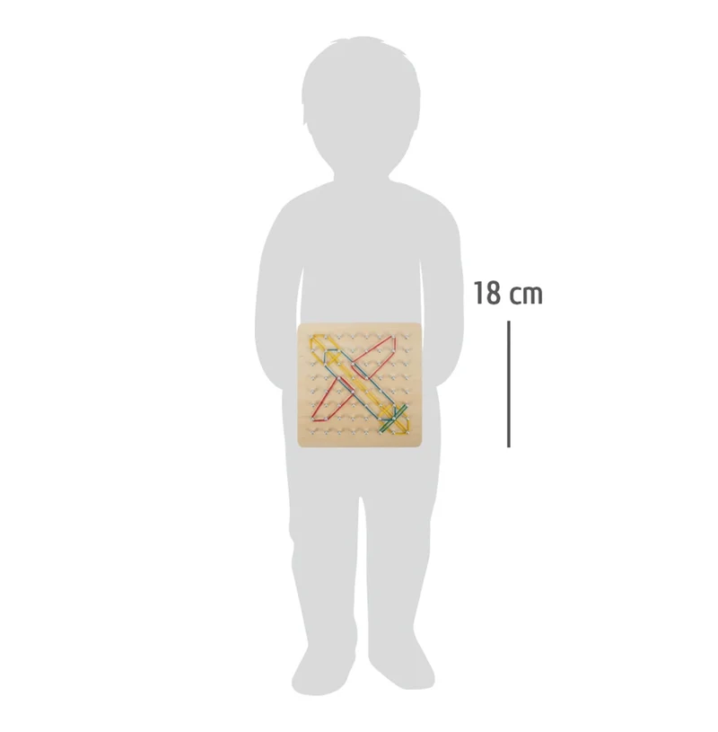 Géoboard Montessori en Bois — Géoplan 72 Élastiques Small Foot