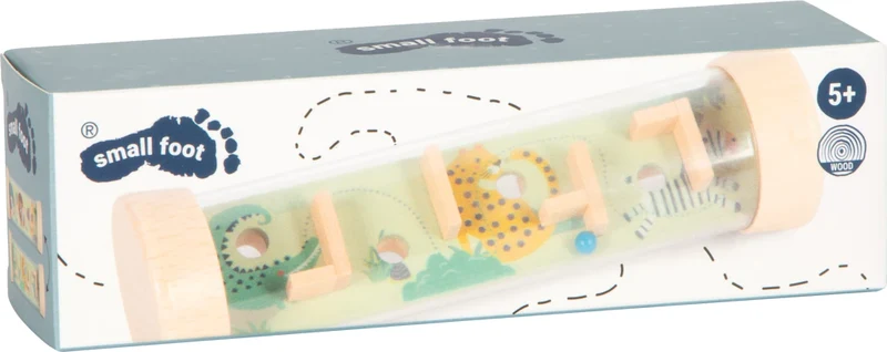 Labyrinthe à Billes en Tube Bois — Jeu d'Adresse Safari Small Foot