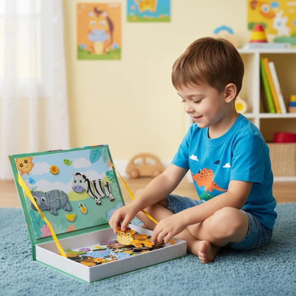 Puzzle animaux magnétique Montessori – puzzle aimanté éducatif pour enfant dès 3 ans