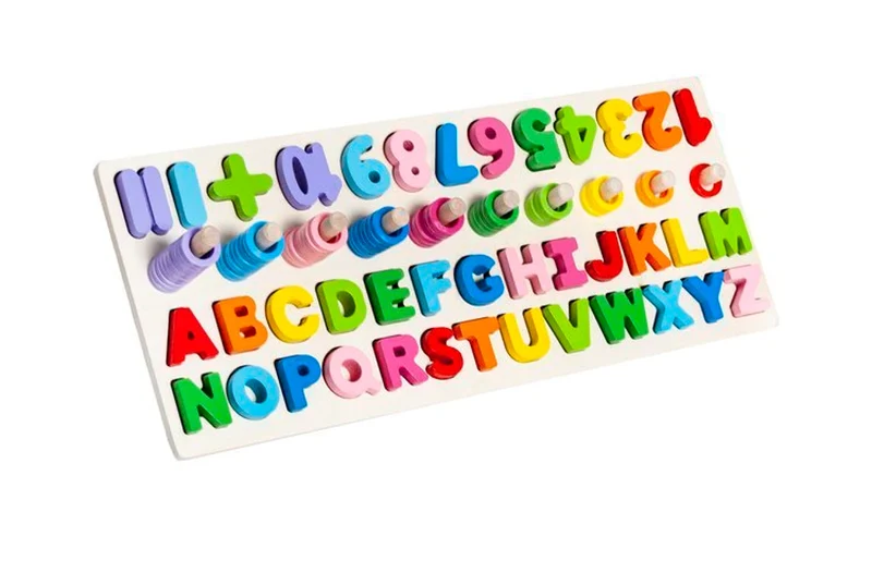 Puzzle alphabet en bois – Puzzle éducatif lettres et chiffres