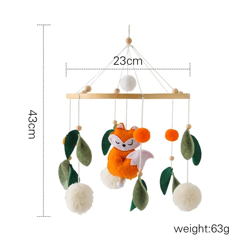 Mobile musical en bois pour bébé – Hochet suspendu