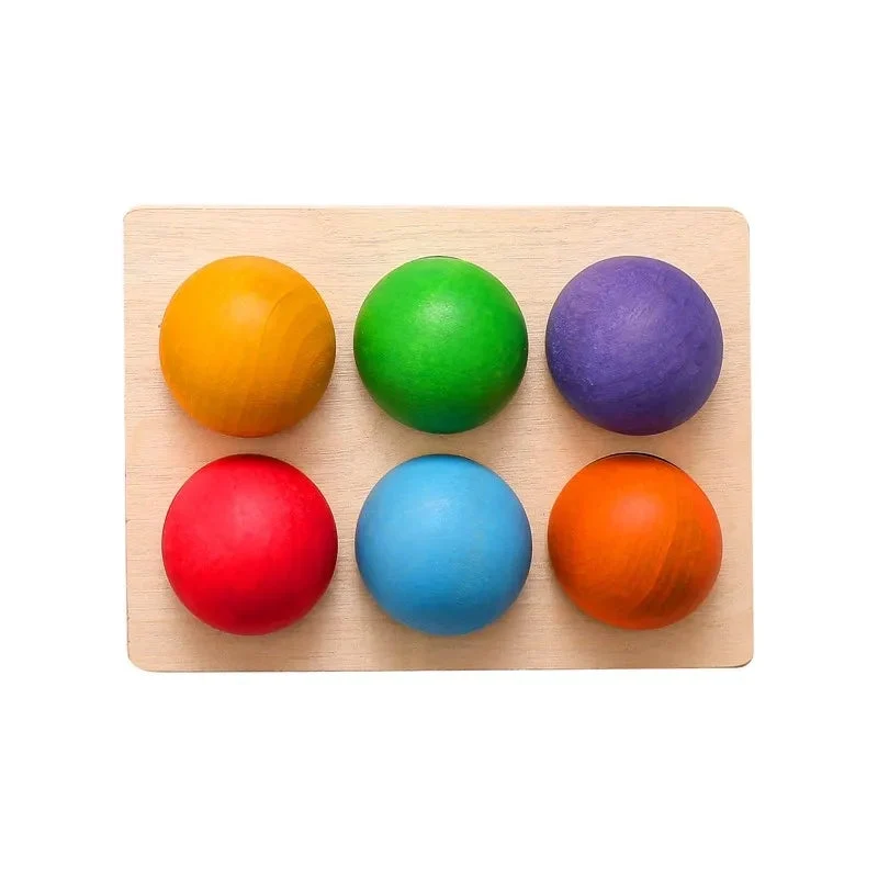 Boules arc-en-ciel sensorielles pour bébé et enfant