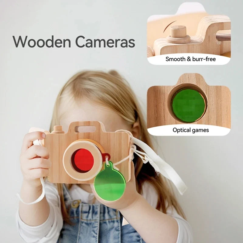 Jouet Appareil photo en bois avec cartes