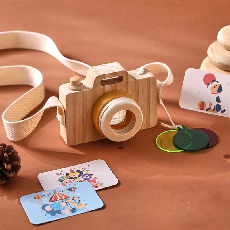 Jouet Appareil photo en bois avec cartes