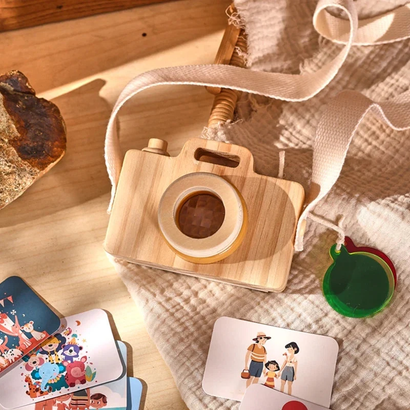 Jouet Appareil photo en bois avec cartes