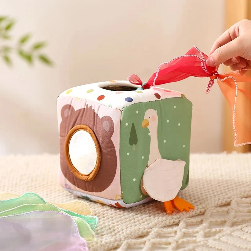 Boîte à mouchoirs magique - Jouet Montessori pour bébé
