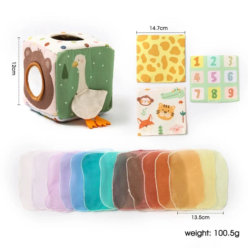 Boîte à mouchoirs magique - Jouet Montessori pour bébé