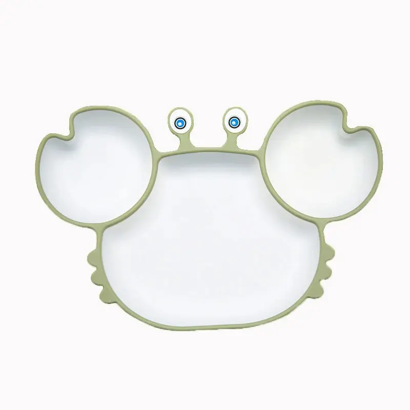 Set Vaisselle Bébé Crabe Kawaii – Silicone Non-Glissant