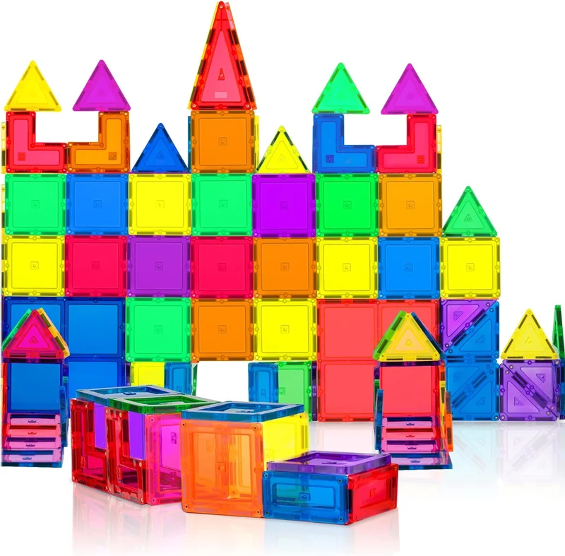 Blocs de Construction Magnétiques Montessori (60 Pièces)