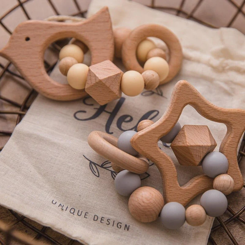 Hochet en Bois Étoile Montessori - Collection Étoilée
