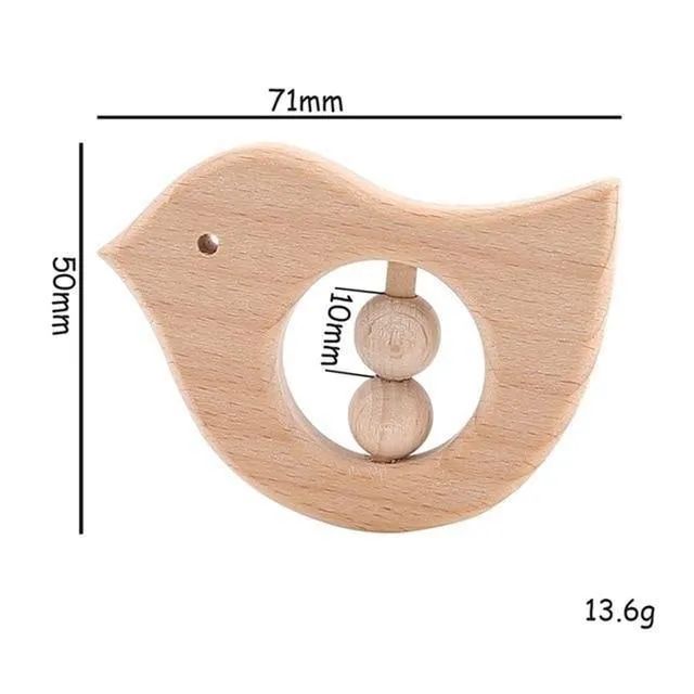 Hochet Canard Montessori en Bois naturel