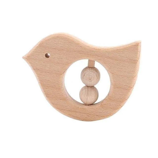 Hochet Canard Montessori en Bois naturel