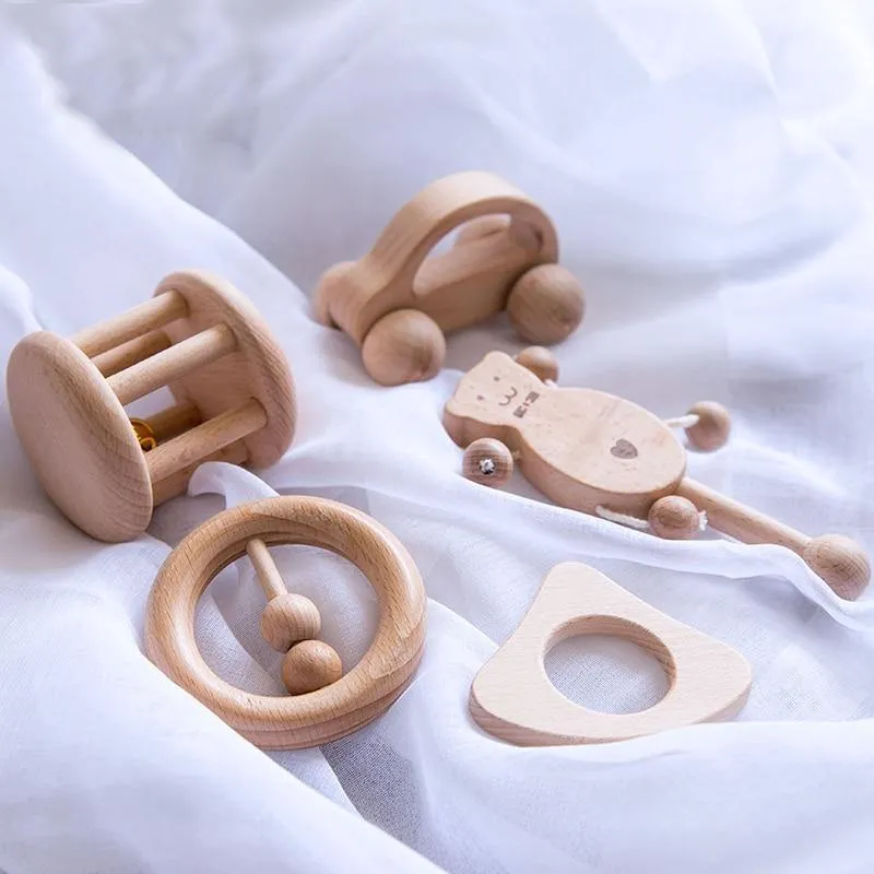 Hochet Voiture en Bois Montessori Deluxe