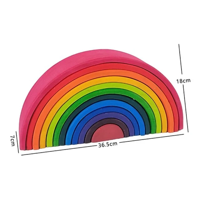 Arc-En-Ciel Pastel En Bois Montessori - Édition Délicate