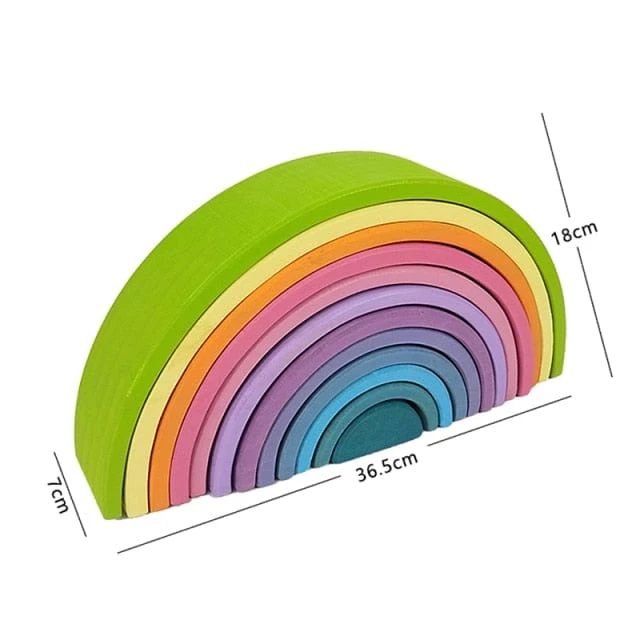 Arc-En-Ciel Pastel En Bois Montessori - Édition Délicate