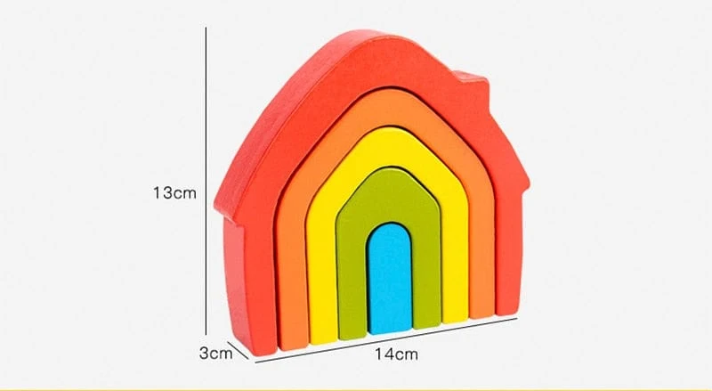 Arc-En-Ciel Pastel En Bois Montessori - Édition Délicate