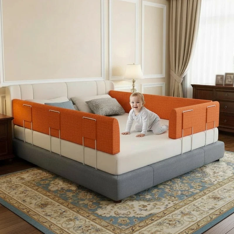 Barrière de lit de sécurité réglable pour enfants et tout-petits