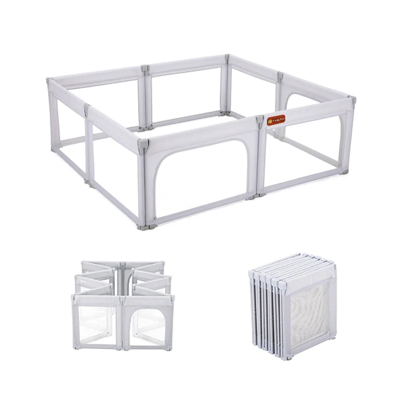 Parc pour bébé modulaire et réglable avec panneaux à verrouillage angulaire