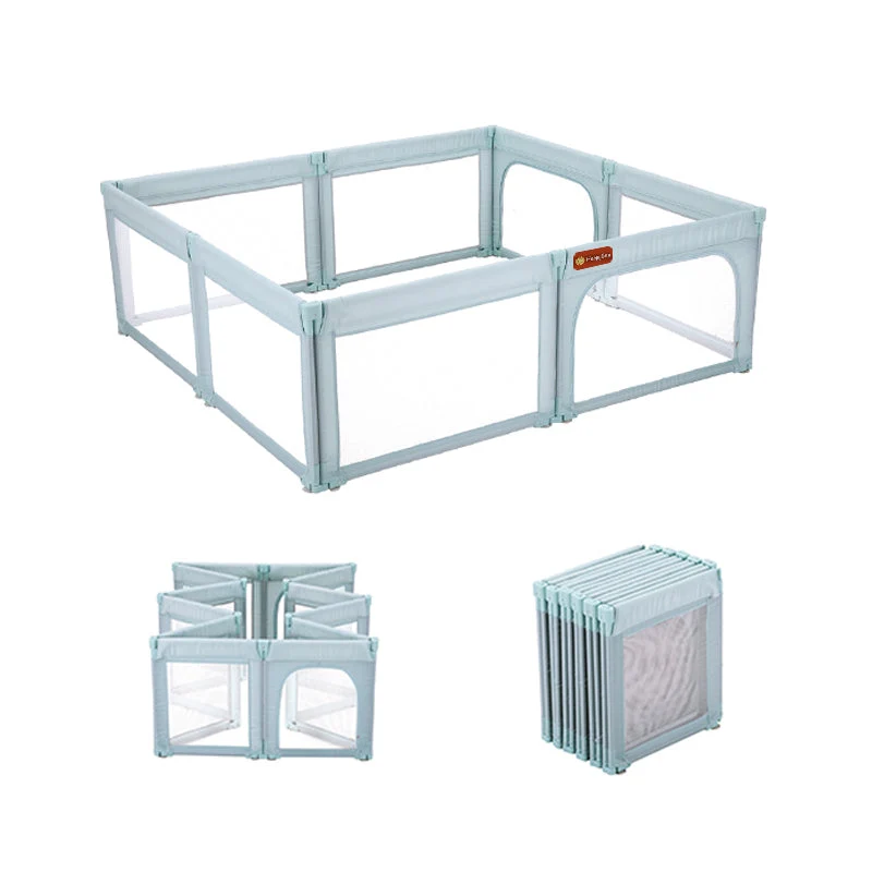 Parc pour bébé modulaire et réglable avec panneaux à verrouillage angulaire