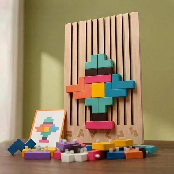 Tetris Montessori en bois