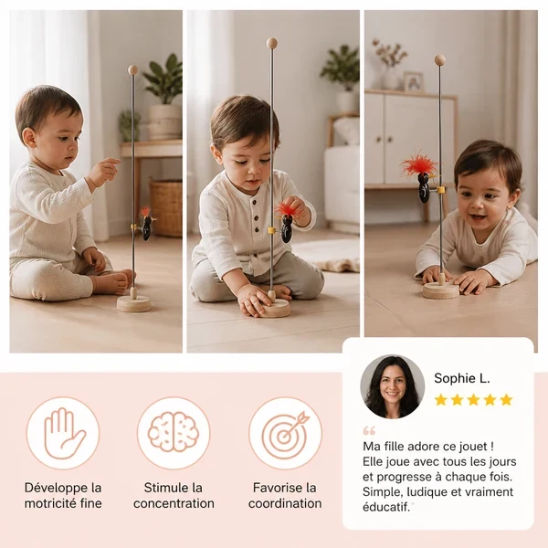 Pic-Vert en Bois Jouet Éducatif pour Enfants