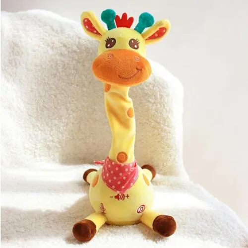 Peluche girafe musicale interactive