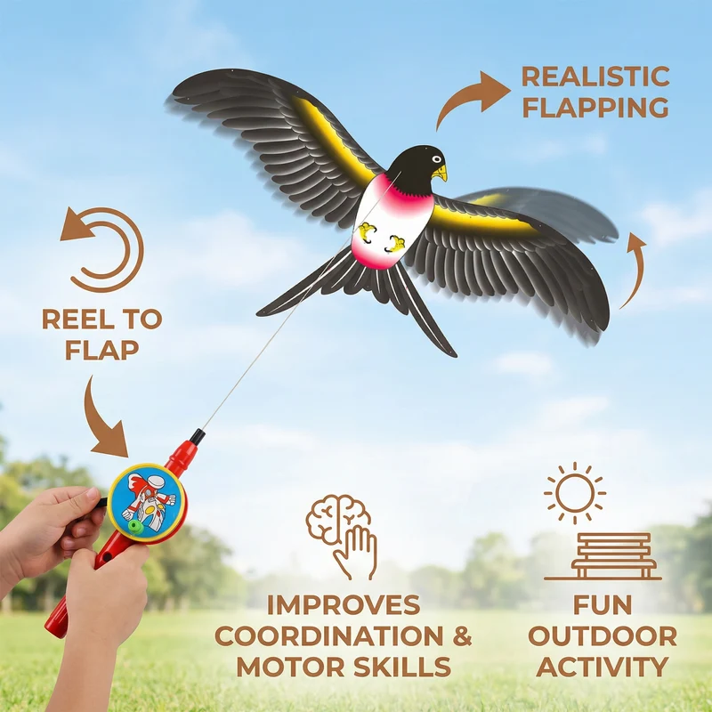Cerf-volant à Ailes Battantes pour Enfants – Développe la Coordination et la Motricité