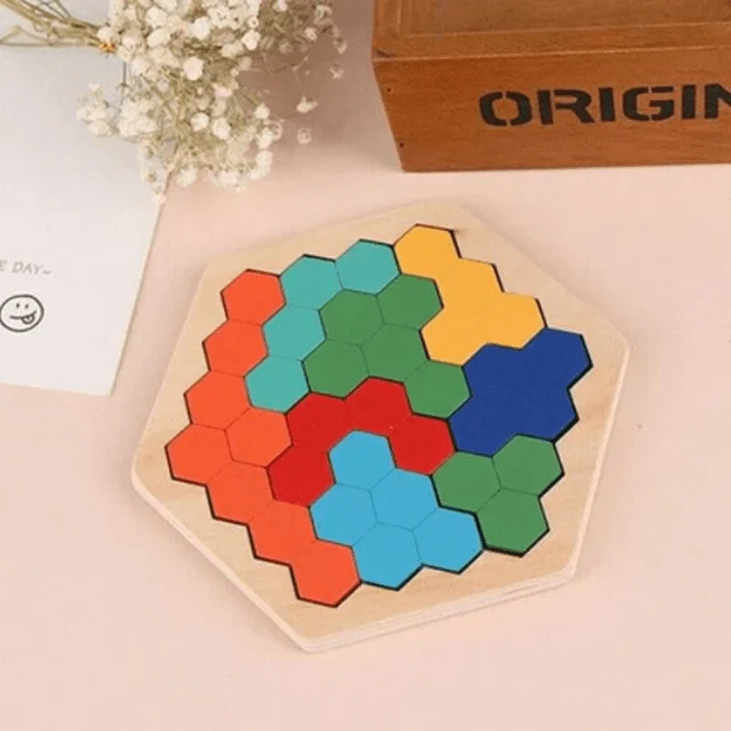 Tangram en bois - Puzzle éducatif Montessori