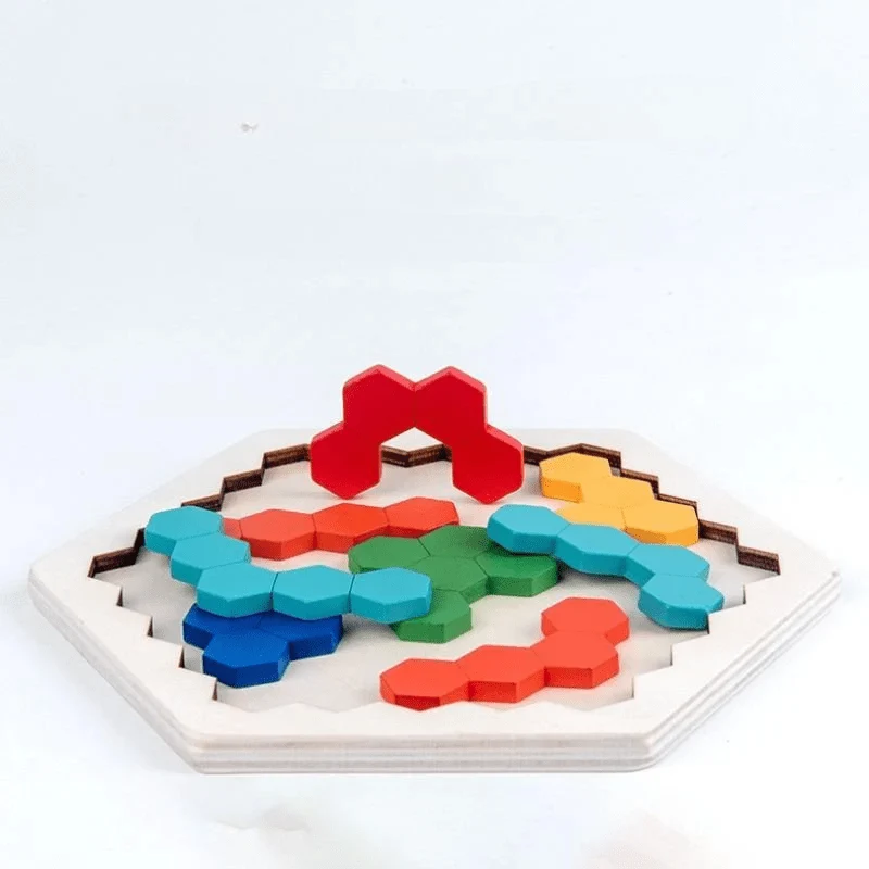 Tangram en bois - Puzzle éducatif Montessori