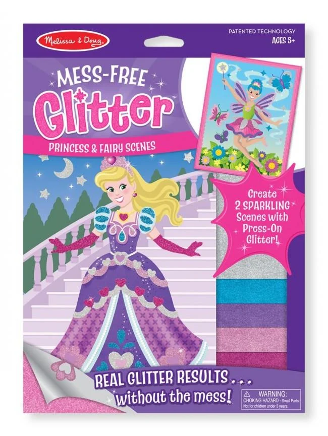 Melissa & Doug Mess-Free Glitter Princess & Fairy Scenes / Scènes de princesses et de fées pailletées sans dommage