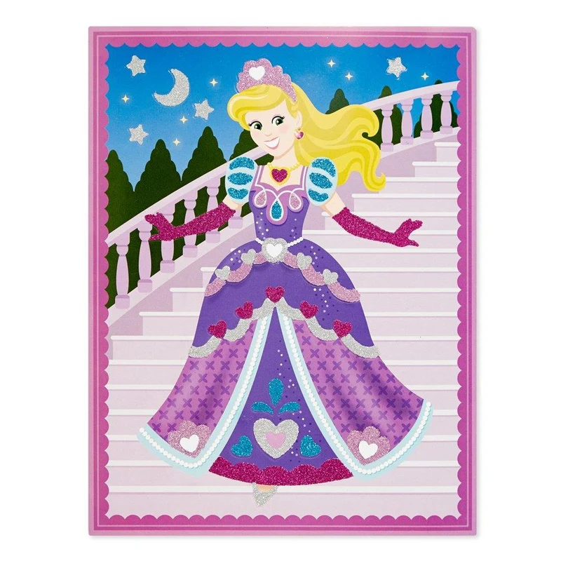 Melissa & Doug Mess-Free Glitter Princess & Fairy Scenes / Scènes de princesses et de fées pailletées sans dommage