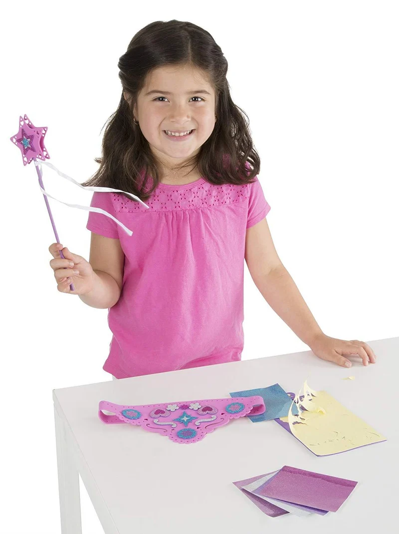 Melissa & Doug Mess-Free Glitter Foam Tiara & Wand / Diadème et baguette en mousse pailletée sans dommage