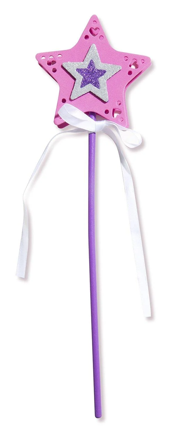 Melissa & Doug Mess-Free Glitter Foam Tiara & Wand / Diadème et baguette en mousse pailletée sans dommage