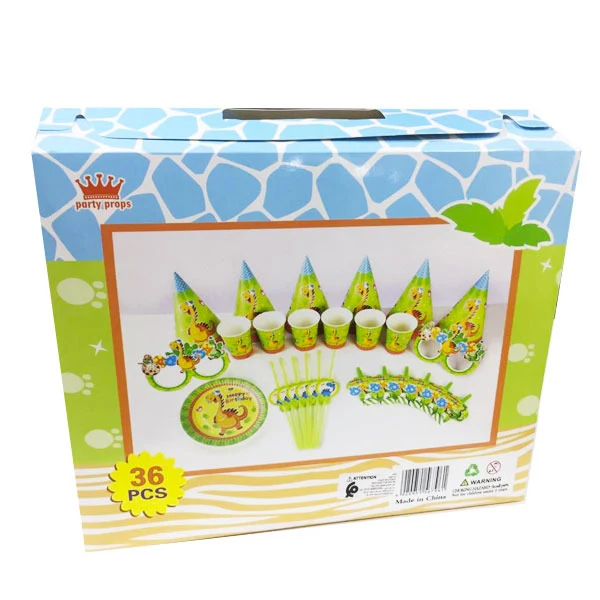 Pack Anniversaire Dinosaure 36 pcs