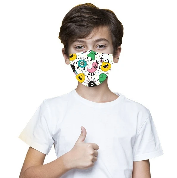 5 masques lavables - Filles 4 à 8 ans