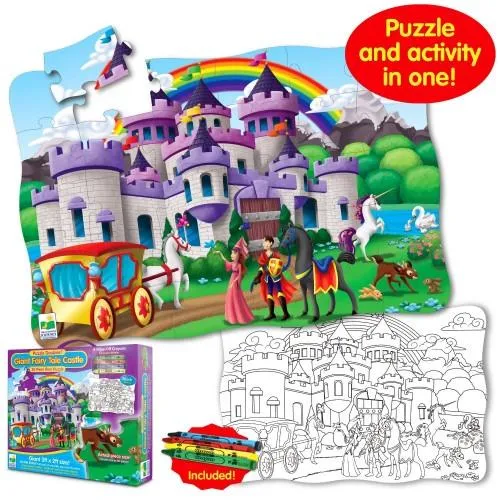 The Learning Journey Coloring Puzzle Fairy Tale Castle / Puzzle à colorier Château de conte de fées