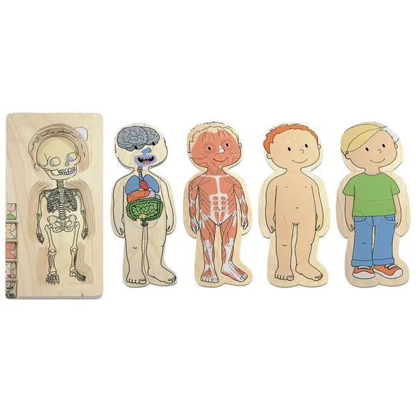 Hape Your Body Boy 5 Large Puzzle / Votre Corps Garçon 5 Grandes Pièces