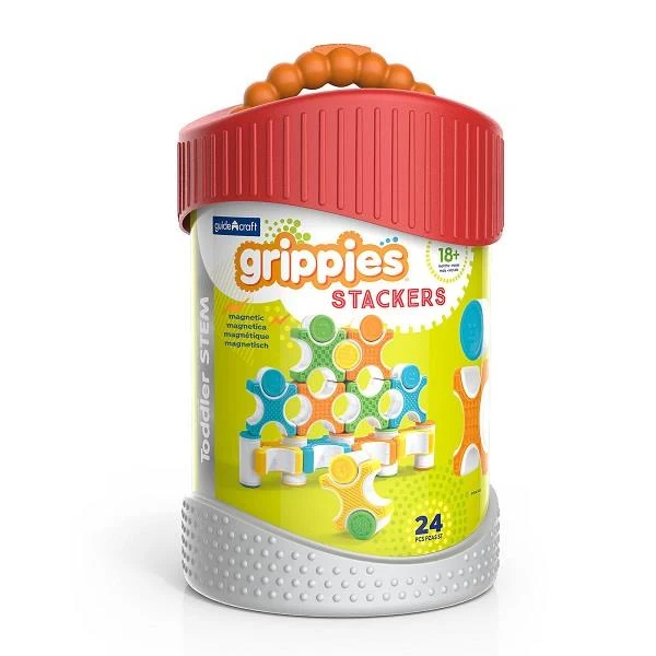 Guidecraft Grippies Magnetic Stackers 24Pcs / Empileurs magnétiques 24 pièces