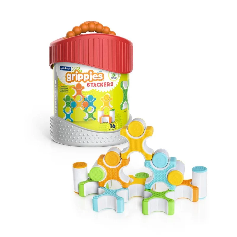 Guidecraft Grippies Magnetic Stackers 16 Pcs / Empileurs magnétiques 16 pièces