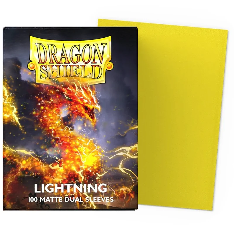 100 protège-cartes - Dragon Shield - standard, Dual Mat - Lightning
