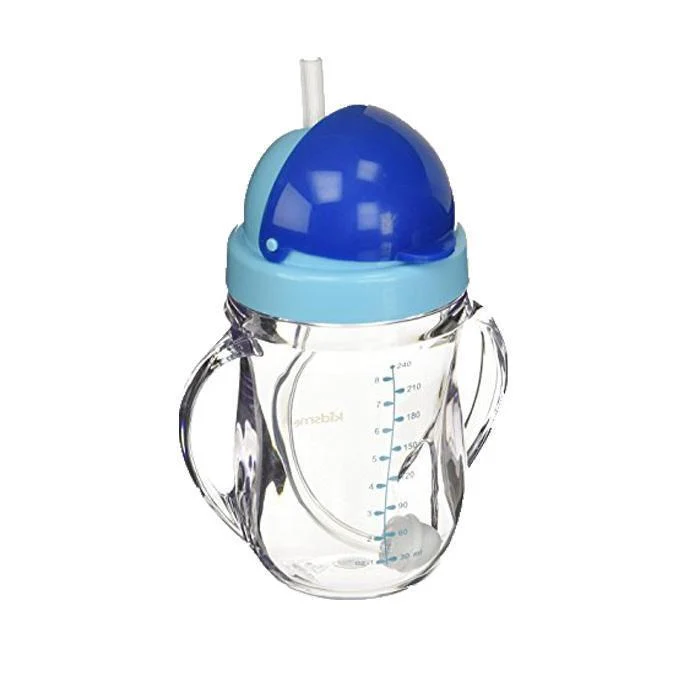 Tritan Training Cup With Straw Blue / Gobelet d'entraînement Tritan avec paille bleue