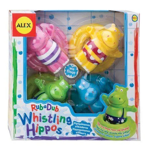 Alex Whistling Hippos Bath Toy / Hippopotame sifflant Jouet de bain