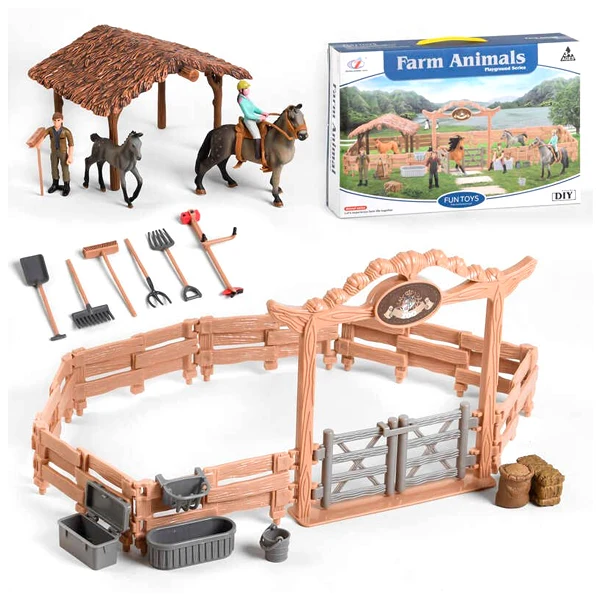 Set animaux de la ferme chevaux